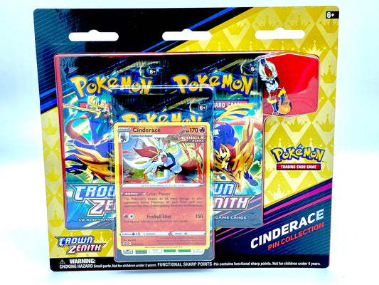 Pokémon Crown Zenith: Cinderace Pin Collection 3-Pack Blister