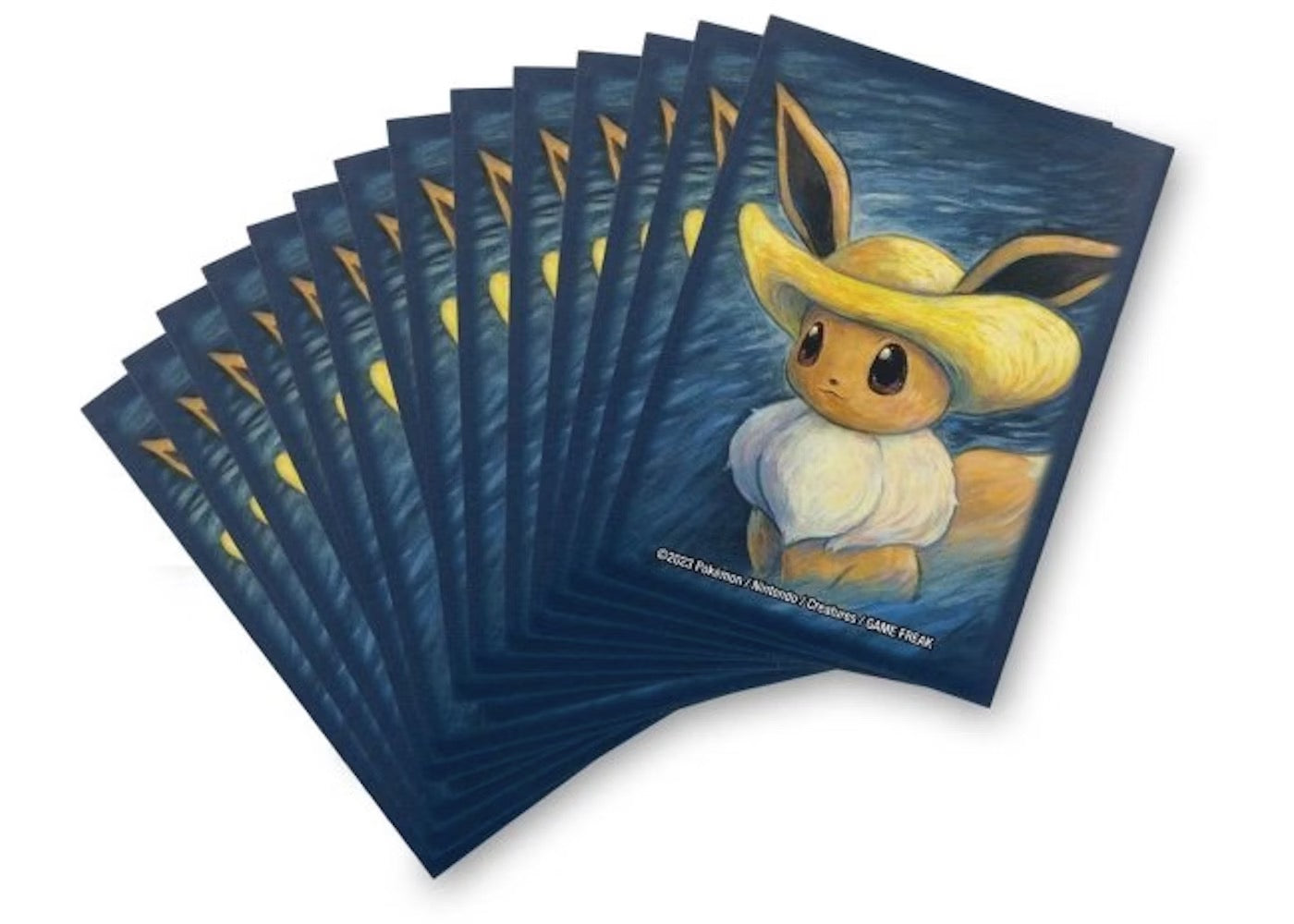 Pokémon Center × Van Gogh Museum: Eevee Inspired by Self-Portrait with Straw Hat Card Sleeves (65 Sleeves)