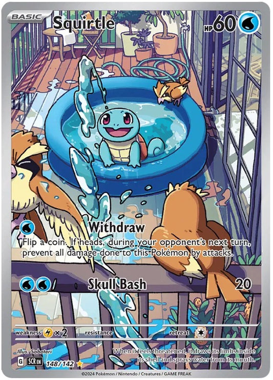 Squirtle 148/142 Pokémon TCG Stellar Crown Single Illustration Rare EN - Near Mint
